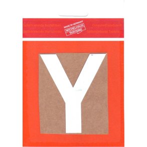 Y selvklbende bogstav HVID