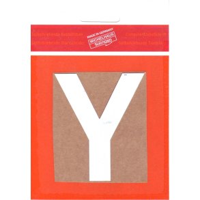 Y -   Selvklbende bogstav  HVID 50 MM