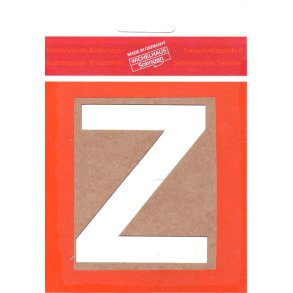 Z selvklbende bogstav HVID