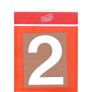 2 - selvklbende tal  hvid 30 mm