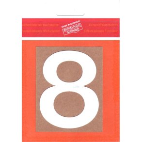 8 - selvklbende tal HVID 80 mm