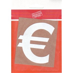 Eurotegn -  selvklbende bogstav HVID