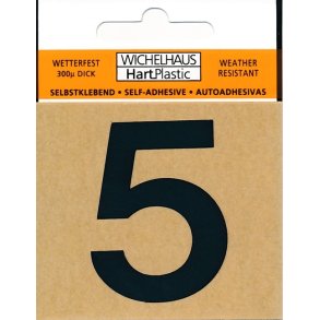 5- selvklbende tal  SORT 30 mm