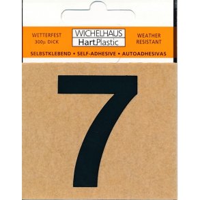 7- selvklbende tal SORT 30 mm