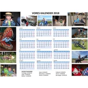 Plan - vgkalender 30x40 cm m 12 billeder