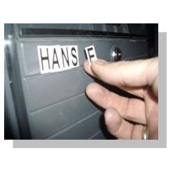 Oblatark med tal og bogstaver 25 mm