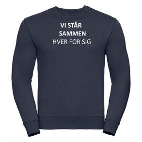 Sweatshirt med tryk Vi str sammen hver for sig