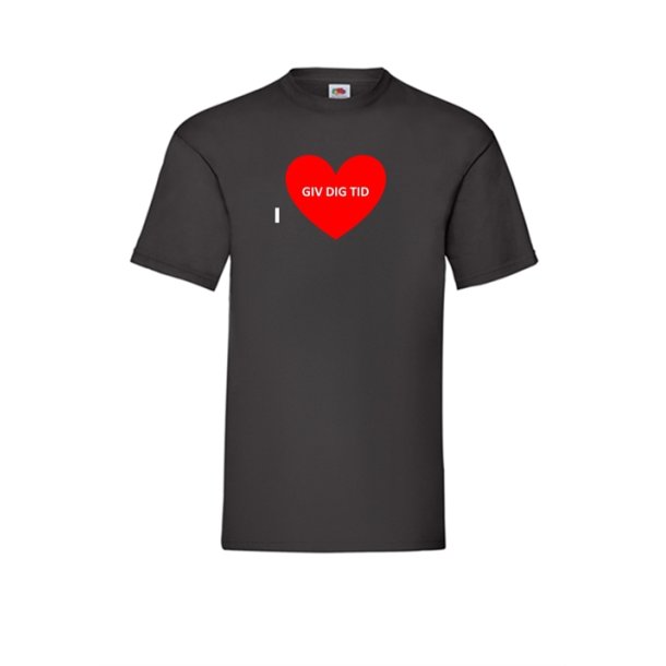 T-shirts med giv dig tid - rdt hjerte