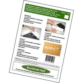 Tal-bogstavark - bogstavhjde: 12 mm