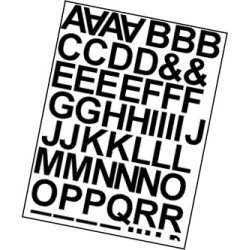 Tal-bogstavark - bogstavhjde:  30 mm selvklbende