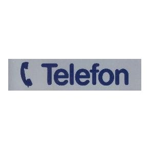 Telefon + symbol - 40x160 mm hrd plast selvklbende