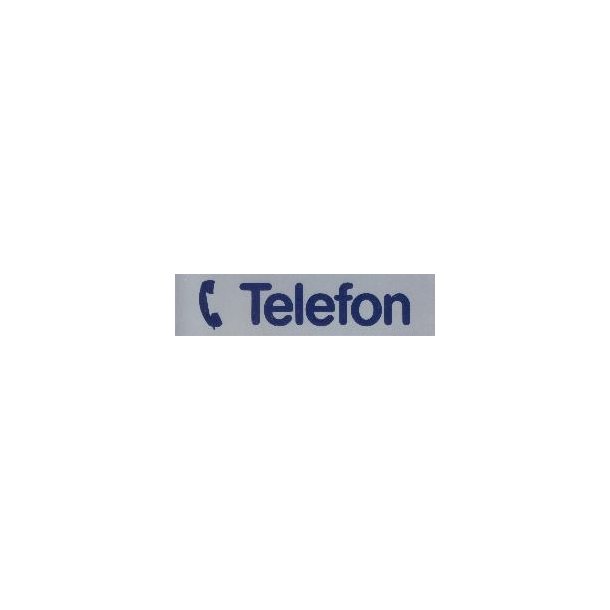 Telefon + symbol - 40x160 mm hrd plast selvklbende