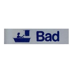 Bad symbol - 40x160 mm hrd plast selvklbende