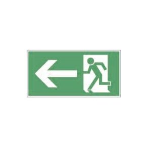 Flugtvejsskilt - grn venstre 