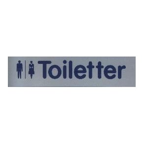 Toiletter + symboler - 40x160 mm hrd plast selvklbende