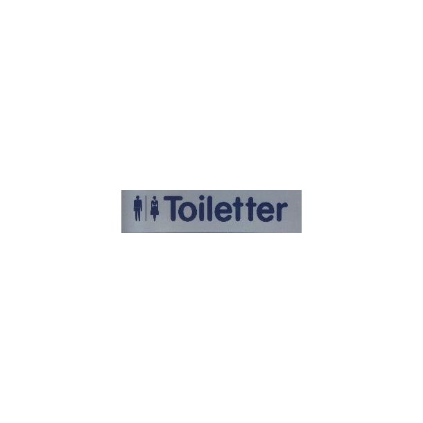 Toiletter + symboler - 40x160 mm hrd plast selvklbende